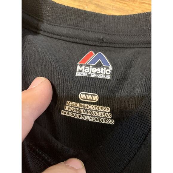 NHL Majestic Boston Bruins Logo T-Shirt Black Mens MEDIUM‎ Brand NEW - Picture 2 of 2